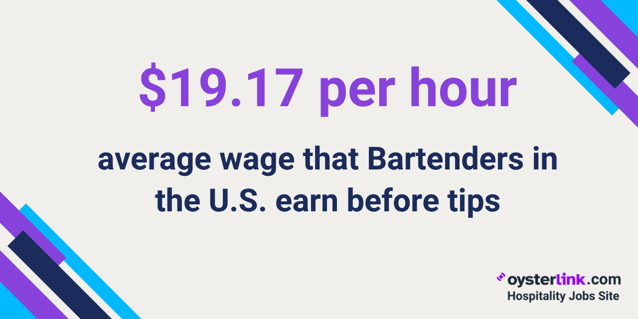 bartender latest average pay